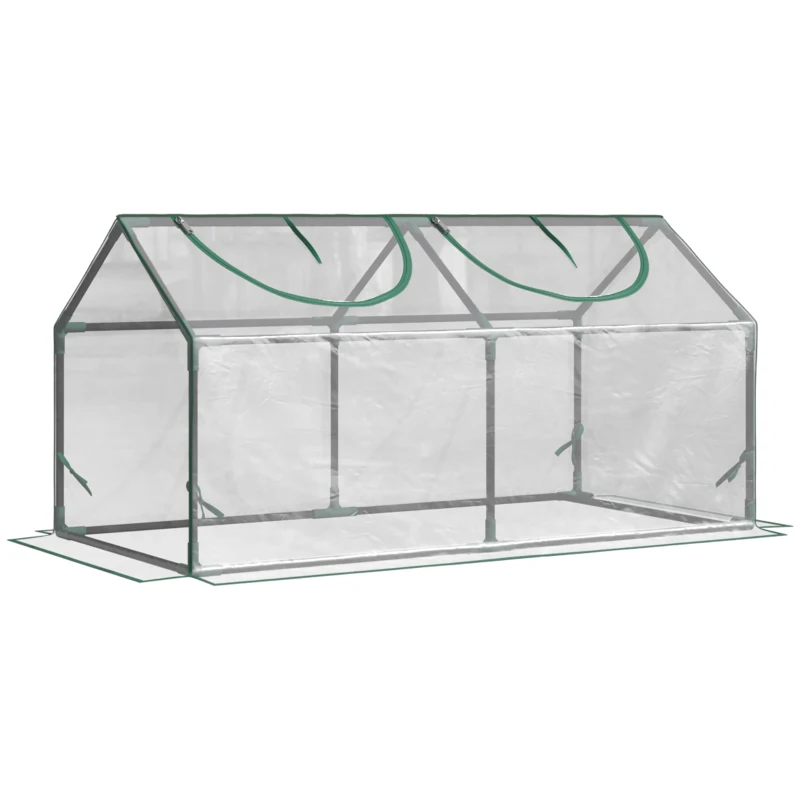 Folieväxthus Med Fönster PVC Växthus Tomathus Tidig Säng 120 X 60 X 60 Cm Transparent 1