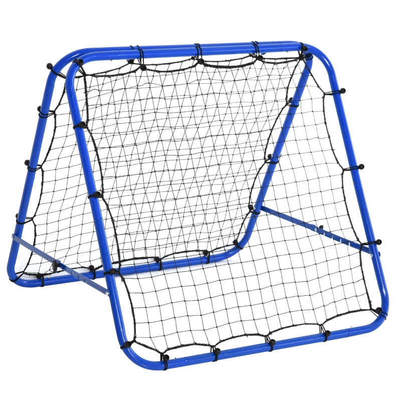 Football Rebounder Kickback Goal Rebound Wall Net Dubbelsidig Rebound Justerbar I 5 Nivåer Stålblå 100 X 95 X 90 Cm 1