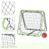 Football Rebounder Kickback Goal Rebound Wall Net För Baseball Basket Dubbelsidig Rebound Justerbar I 5 Nivåer Metallgrön + Svart 75 X 75 X 64 Cm 6