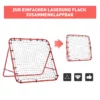 Football Rebounder Kickback Goal Rebound Wall Net For Baseball Fotbollsmål För Träning Justerbar Vinkel Metallrör PE Tyg 96 X 80 X 96 Cm Röd + Svart 5