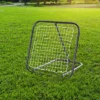 Fotbollsrebounder Vikbar Kickback Goal Bounce Väggnät För Baseball Basket Justerbar I 5 Nivåer Metall Svart 78 X 84 X 65-78 Cm 2