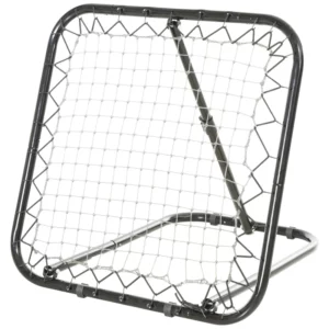 Fotbollsrebounder Vikbar Kickback Goal Bounce Väggnät För Baseball Basket Justerbar I 5 Nivåer Metall Svart 78 X 84 X 65-78 Cm 1