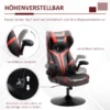 Gamingstol Ergonomisk Datorstol Med Gungfunktion Snurrstol Höjdjusterbar Stål Svart + Röd 67 X 75 X 106-112 Cm 4