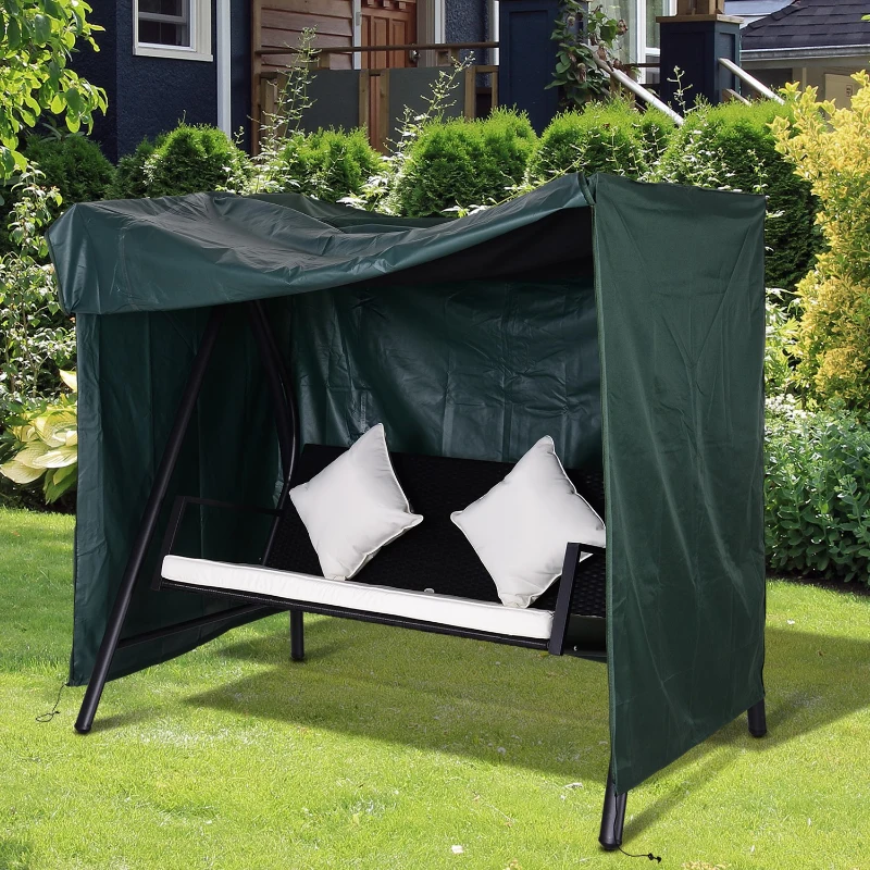 Garden Swing Cover, Hollywood Swing Cover, Cover, Vattentät, Solskydd, Oxford, Grön, 177 X 114 X 152 Cm 2