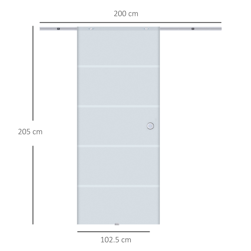 Glas Skjutdörr Skjutdörr Glasdörr Rumsdörr Delvis Satinerad 900 X 2050 Mm 3