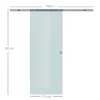 Glas Skjutdörr Skjutdörr Glasdörr Rumsdörr Matt Glas 775 X 2050 Mm 3