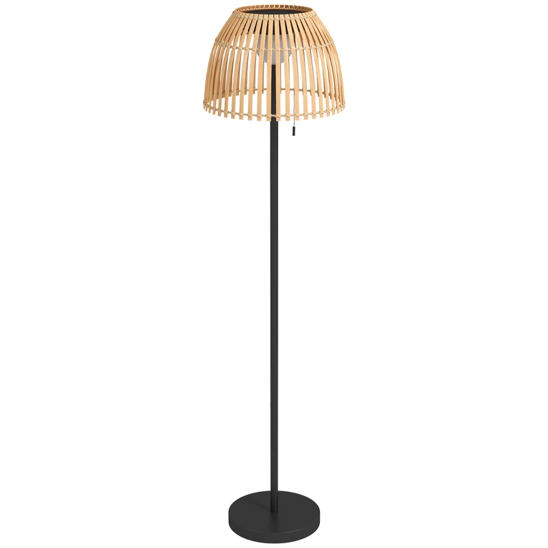 Golvlampa Golvlampa Design Golvlampa, LED-ljus, 3 Ljusstyrkanivåer, Bambu, 39 X 39 X 153 Cm, Naturlig 1