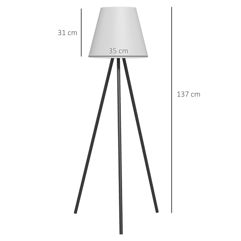 Golvlampa Golvlampa Design Golvlampa, LED-ljus, 39 X 39 X 153 Cm, Svart + Vit 3