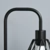 Golvlampa Industriell Stil Golvlampfot E27 För Sovrum Matsal Stål Marmor Svart 25 X 152H Cm 8