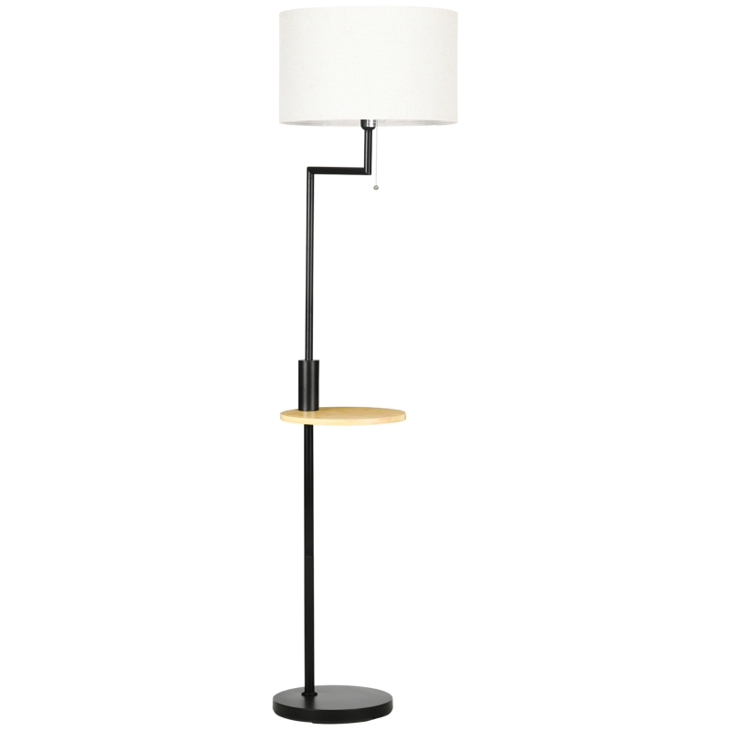 Golvlampa Inklusive Hylla, Golvlampa, Kättingtelfer, E 27, 40 W, Bambu, Natur + Svart 1