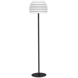 Golvlampa Läslampa, LED-ljus, 39 X 39 X 153 Cm, Svart + Vit 1