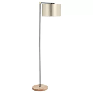 Golvlampa Vardagsrum Golvlampa 40W Modern Golvlampa Med E27 Sockel Tygskärm För Sovrum Kontor Elegant Guld + Svart 48 X 32 X 152 Cm 1