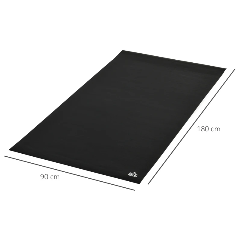 Golvskyddsmatta För Träningsutrustning, Multifunktionell Sportmatta, Gymnastikmattor, Yogamattor, Halkskyddsutrustning För Träningscykel, Crosstrainer, Löpband, Svart, 180 X 90 X 0,6 Cm 3