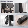 Gym Kraftstation Fitnessstation Multigym Fitnesscenter Fitnessmaskin Inkl Vikter Med Rullstoppning Stål Konstläder Svart 148 X 108 X 207 Cm 7