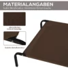 Hundsäng Utomhus Hundsäng Kattsäng Med Nät För Husdjurssäng Sovplats Metall Oxford Tyg Kaffe 130 X 80 X 20 Cm 6