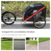 Hundsläp Cykelsläp Hundtransporter Offroad Hundcykelsläp För Hundar Väderbeständig Oxford Tyg Stålram 145 X 80 X 87 Cm Svart+röd 7