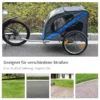 Hundsläp Cykelsläp Hundtransporter Offroad Hundcykelvagn För Hundar Väderbeständig Oxford Tyg Stålram 145 X 80 X 87 Cm Grå + Blå 7