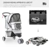 Hundvagn Hundvagn Buggy Hundar Katter Mångfärgad (grå) 4