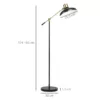 Industriell Design Golvlampa, Golvlampa, Emalj, Flexibel Ram, Fotkontakt, Svart + Guld 3