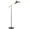 Industriell Design Golvlampa, Golvlampa, Emalj, Flexibel Ram, Fotkontakt, Svart + Guld 10