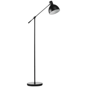 Industriell Design Golvlampa, Höjdjusterbar, Golvbrytare; 30m X 30cm X 131cm Svart 1