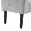 Klädd Bänk Lounge Pall Hall Hall Bänk Säng Bänk Elegant Med Rullade Sidor Linnetyg Skum Polyester Ljusgrå 132 X 45,5 X 58 Cm 8