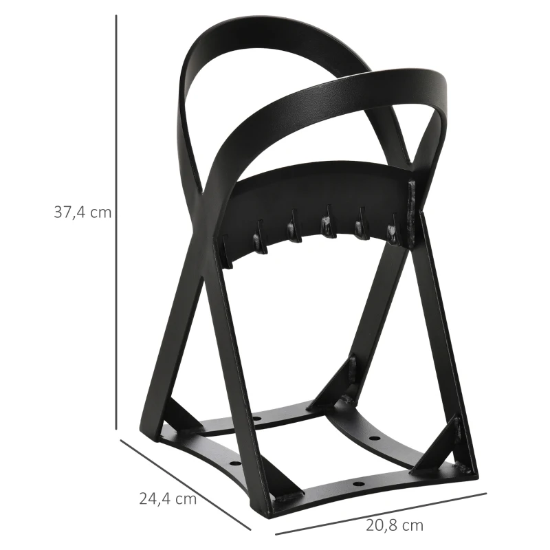 Kolstål Manuell Vedklyver Vedklyver Snabb Vedklyvningsverktyg Lätt Att Använda För Camping Utomhus Svart 9,5" X 8" X 14,5" 3