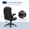 Kontorsstol Datorstol Avslappnad Liggande Höjdjusterbar Skrivbordsstol Ergonomisk 360 Skumplast Linneliknande Polyester Svart 65 X 72 X 100-120cm 4