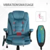 Kontorsstol Massagestol Med Värmefunktion Chefsstol Med Massagefunktion Höjdjusterbar Snurrstol Ergonomisk Gamingstol Massage Blå 68 X 72 X 110-120 Cm 4