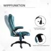 Kontorsstol Massagestol Med Värmefunktion Chefsstol Med Massagefunktion Höjdjusterbar Snurrstol Ergonomisk Gamingstol Massage Blå 68 X 72 X 110-120 Cm 6