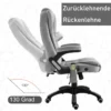 Kontorsstol Massagestol Med Värmefunktion Chefsstol Med Massagefunktion Höjdjusterbar Snurrstol Ergonomisk Gamingstol Massage Grå 67 X 74 X 107-116 Cm 6