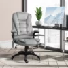 Kontorsstol Massagestol Med Värmefunktion Chefsstol Med Massagefunktion Höjdjusterbar Snurrstol Ergonomisk Gamingstol Massage Grå 67 X 74 X 107-116 Cm 9