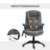 Kontorsstol Massagestol Med Värmefunktion Chefsstol Med Massagefunktion Höjdjusterbar Snurrstol Ergonomisk Gamingstol Massage Mörkgrå 68 X 72 X 110120 Cm 6