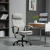 Kontorsstolsmassage Höjdjusterbar Chefsstol Gamingstol Med Massagefunktion, Ergonomisk Snurrstol Massagestol Ländryggsmassage Linne Känns Beige 63 X 70 X 112-121 Cm 2