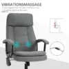 Kontorsstolsmassage Höjdjusterbar Chefsstol Gamingstol Med Massagefunktion, Ergonomisk Snurrstol Massagestol Ländryggsmassage Linne Känns Grå 63 X 70 X 112-121 Cm 9