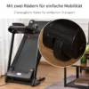 Löpband Hopfällbar Elektrisk 500W 1-12,8 Km/h Med LED Display Mugghållare Och Mobiltelefonhållare För Home Gym Indoor Fitness Stål ABS Svart + Grå 142 X 66 X 127 Cm 6