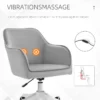 Massage Kontorsstol Skrivbordsstol Datorstol Snurrstol Arbetsstol Med Vibrationsfunktion USB-gren Massagefunktion Ländkudde Armstöd 78-86 Cm Höjdjusterbara Ljusgrå 4