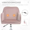 Massagekontorsstol Skrivbordsstol Datorstol Snurrstol Arbetsstol Med Vibrationsfunktion USB-gren Massagefunktion Ländkudde Armstöd 78-86 Cm Höjdjusterbara Rosa 4