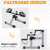 Mini Motionscykel Bentränare Fitness Pedal Tränare Arm Tränare Hopfällbar Minicykel Steglöst Motstånd För Extra Rehabilitering Och Rörlighet Stål Silvergrå 33 X 34 X 32 Cm 6