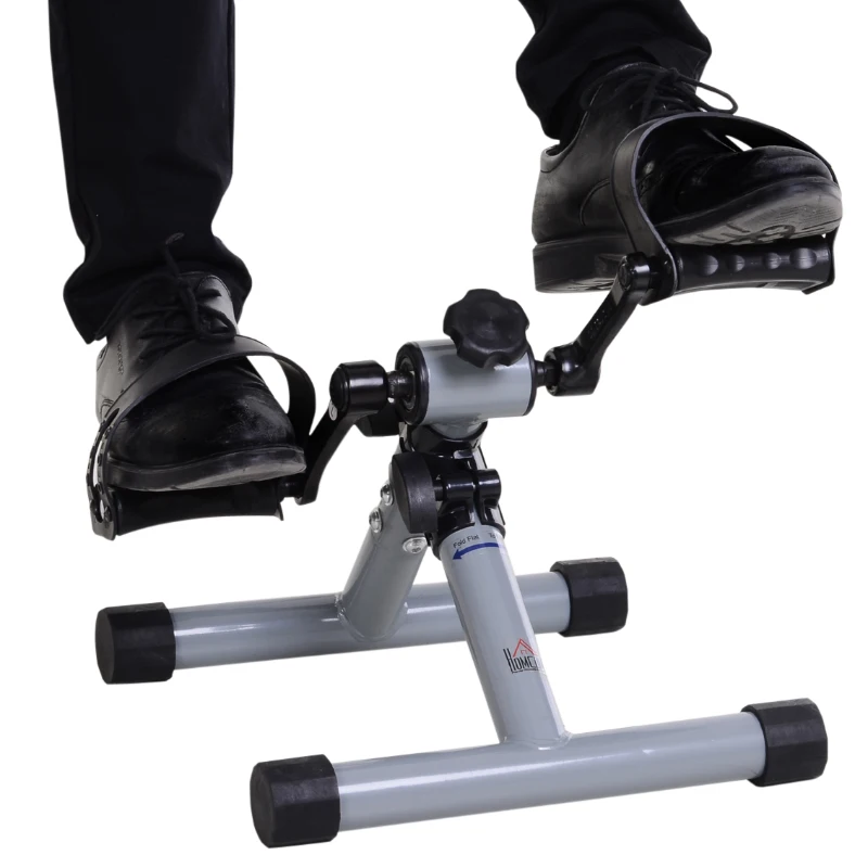 Mini Motionscykel Bentränare Fitness Pedal Tränare Arm Tränare Hopfällbar Minicykel Steglöst Motstånd För Extra Rehabilitering Och Rörlighet Stål Silvergrå 33 X 34 X 32 Cm 10