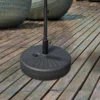 Parasollställ 22 Kg Parasollställ För Parasoll Paraplystolpar 38/48 Mm Parasollfot För Trädgårdsterrass Balkong Cement Svart 51 X 14,5H Cm 10