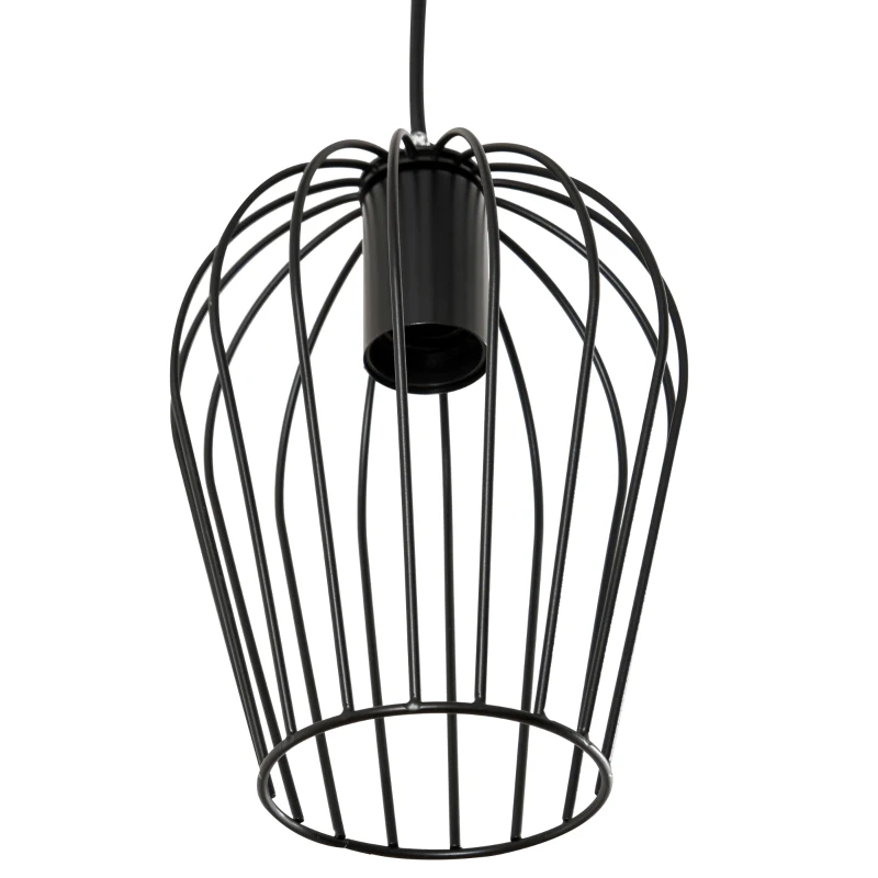 Pendellampa Hängande Lampa, Moderna Geometriska Hängande Lampor, Ljuskrona, Metall, Svart 38 X 133H Cm 10