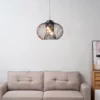 Pendellampa Hänglampa Taklampa Industriell Stil Kulpendel Takspotlight E27 Justerbar Längd Metall Svart 50 X 150 Cm 10