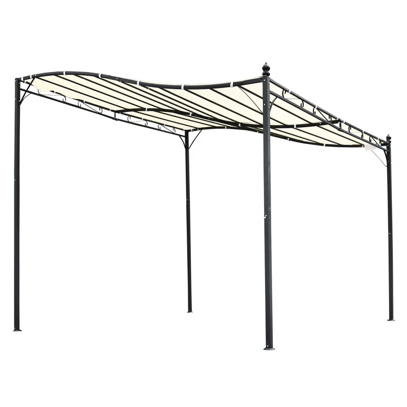 Pergola Trädgårdspaviljong Paviljong Kapelltält Metallkräm 297x297cm 11