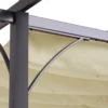 Pergola Vattentät Gazebo 3 X 3 M Altantak Med Skjuttak, UV-skydd För Trädgården Aluminium Beige 8