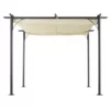 Pergola Vattentät Gazebo 3 X 3 M Altantak Med Skjuttak, UV-skydd För Trädgården Aluminium Beige 9