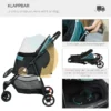 Pet Buggy Folding Dog Buggy Med Regnskydd 2 Dryckeshållare Blå + Svart 5