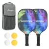 Pickleball-set, 2 Kolfiberfladdermöss Med Bikakekärna, 4 Bollar, Bärväska 10