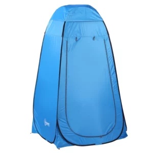 Pop Up Toaletttält Mobilt Camping Duschtält Omklädningstält Med Innerficka Duschkabin Omklädningsrum Vattentät Polyester Himmelsblå 120 X 120 X 190 Cm 1