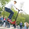 Pro Stuntscooter, Sparkscooter, Freestyle Tricks, Med 100 Mm PU Hjul, För Barn Och Vuxna, Aluminium, Röd 2